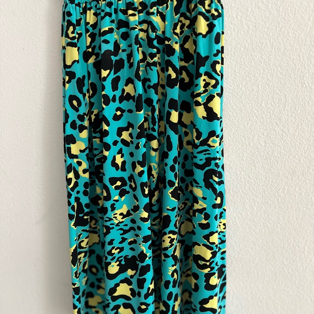 IMAN Blue and Yellow Sundress V-Neck - Picture 5 of 11